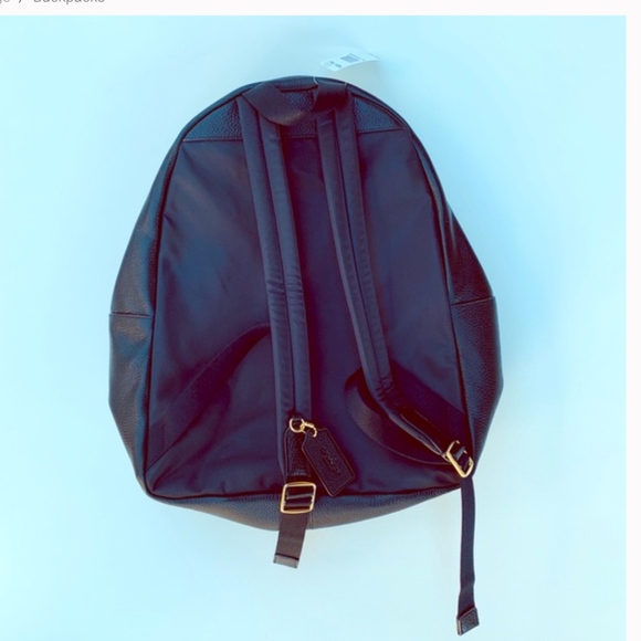 NEW Coach Charlie Backpack Black Pebbled Leather - Picture 2 of 8